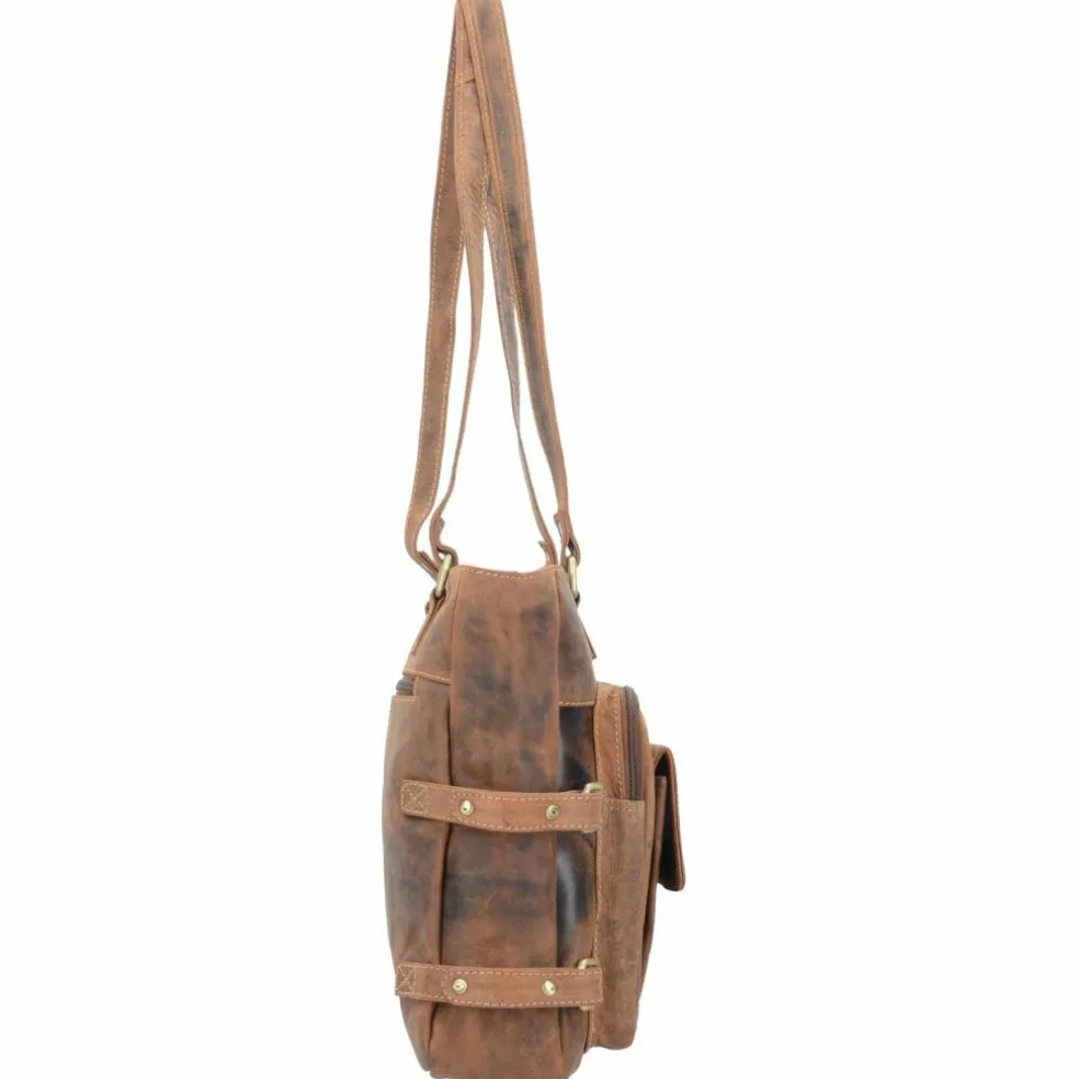 Greenburry Vintage Schultertasche Leder 36 cm
