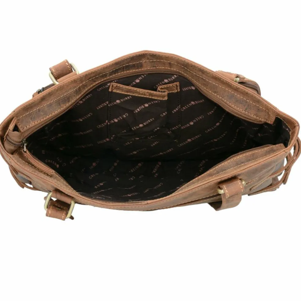 Greenburry Vintage Schultertasche Leder 36 cm