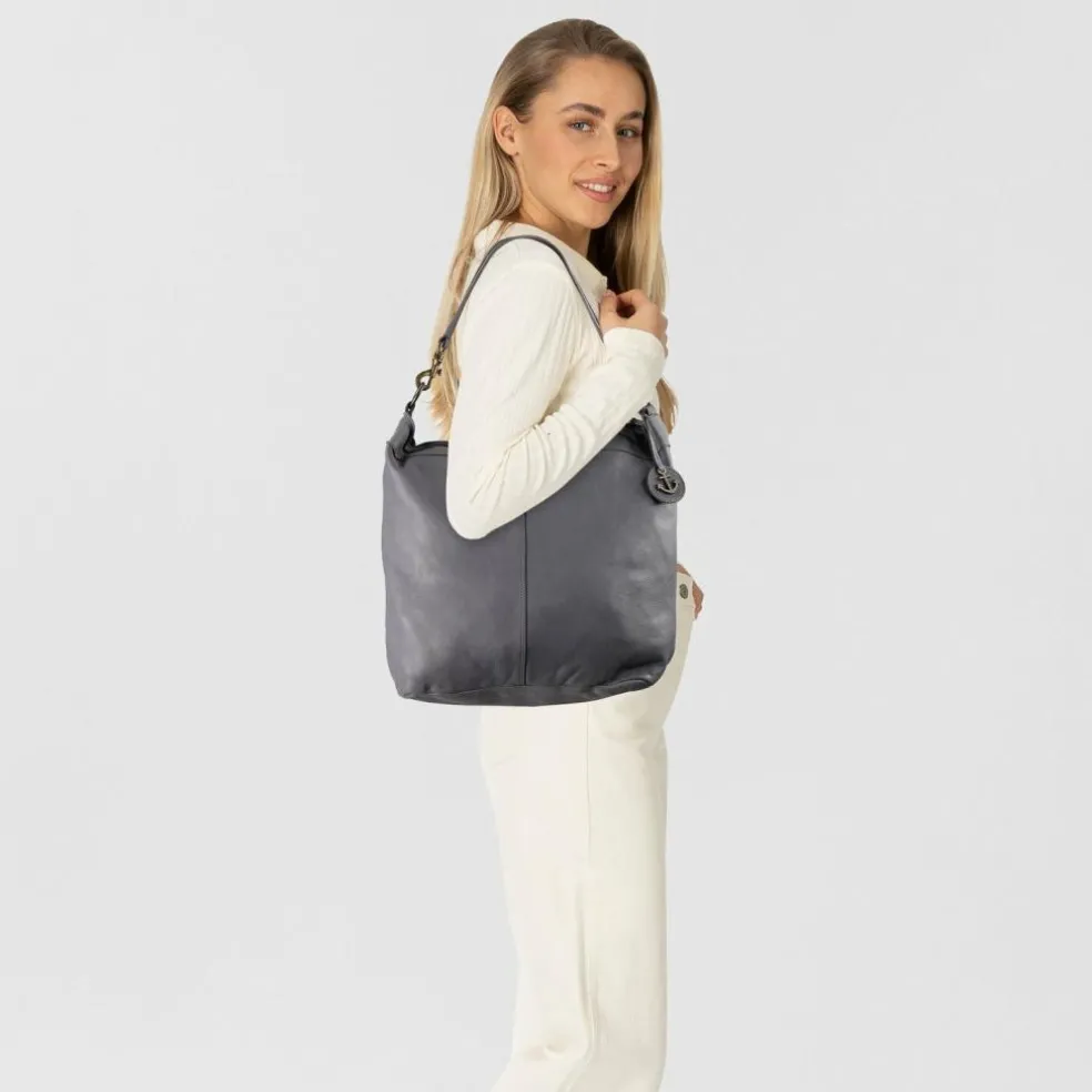 Harbour 2nd Anchor Love Schultertasche Leder 46 cm