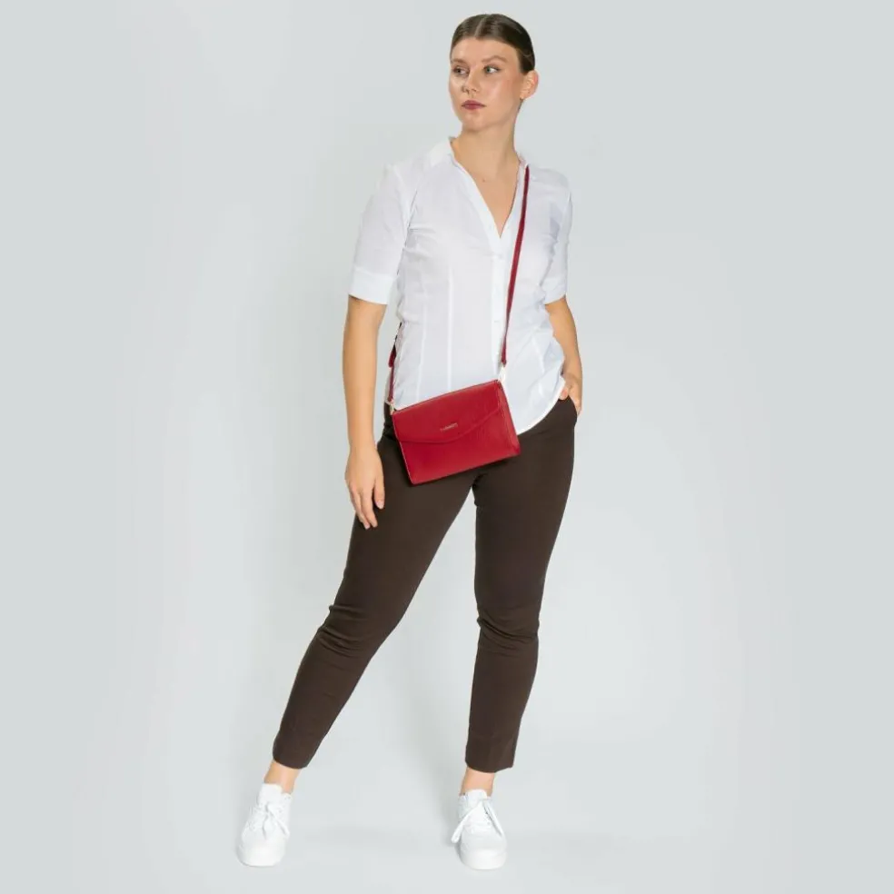 Lazarotti Bologna Leather Clutch Tasche Leder 23 cm