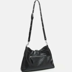 LES VISIONNAIRES Elisa Rivet Umhängetasche Leder 40 cm