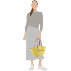 Patrizia Pepe Summer Straw Shopper Tasche 51 cm