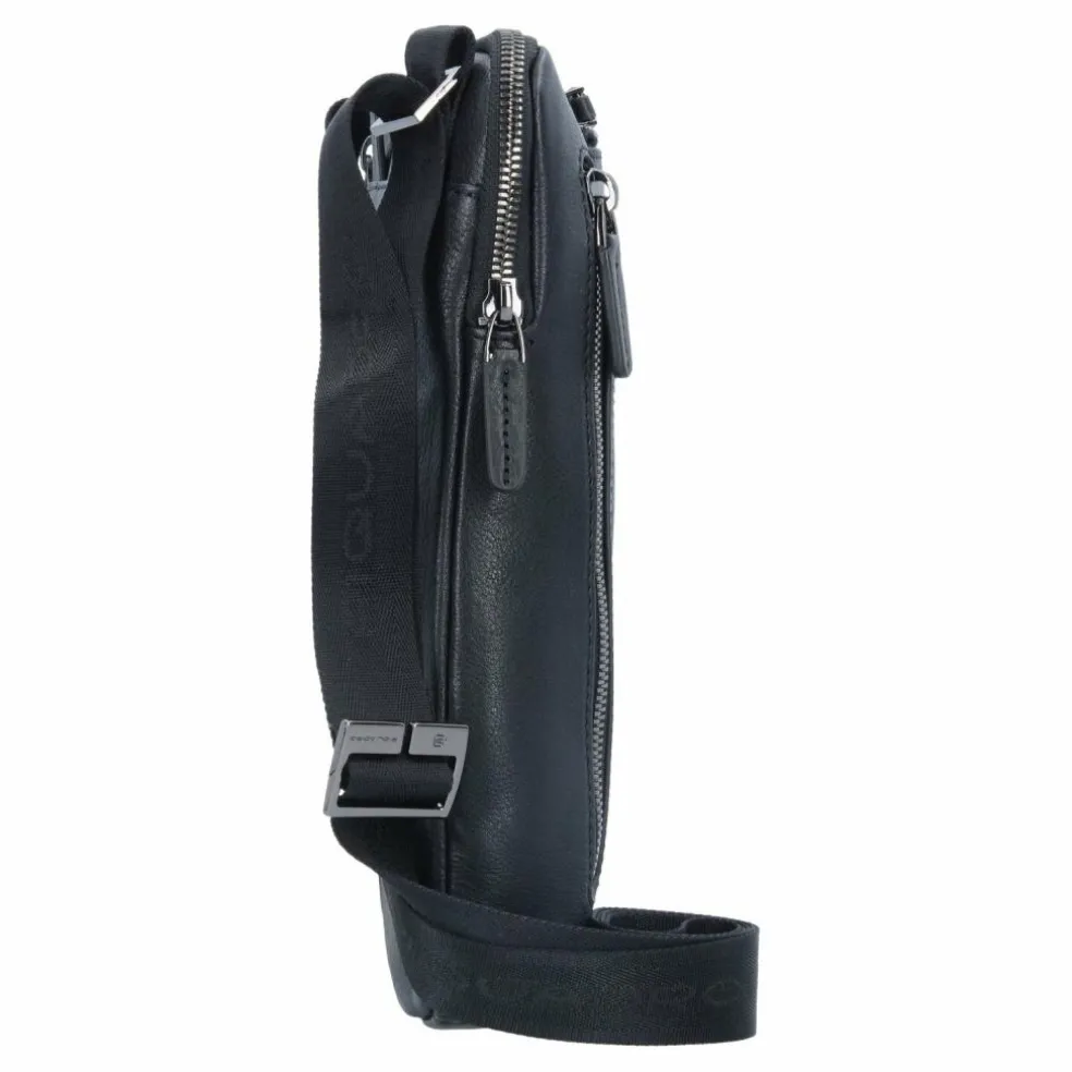 Piquadro Black Square Umhängetasche Leder 23 cm